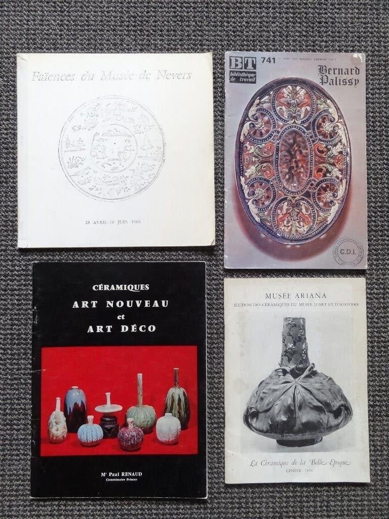 4 livres sur céramique française, Palissy, Nevers, Art Déco, Envoi, Utilisé, Autres sujets/thèmes