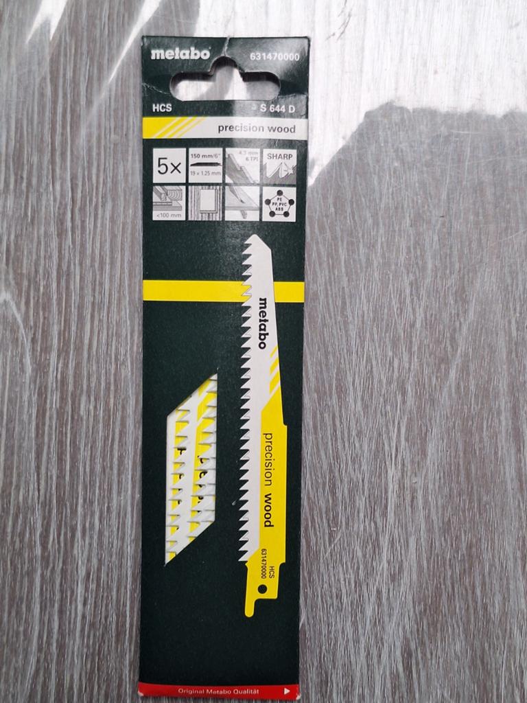 Paquet 5 lames de scie sabre bois metabo 150x1.25mm 15.68€/p, Bricolage & Construction, Enlèvement, Neuf, Scie sabre