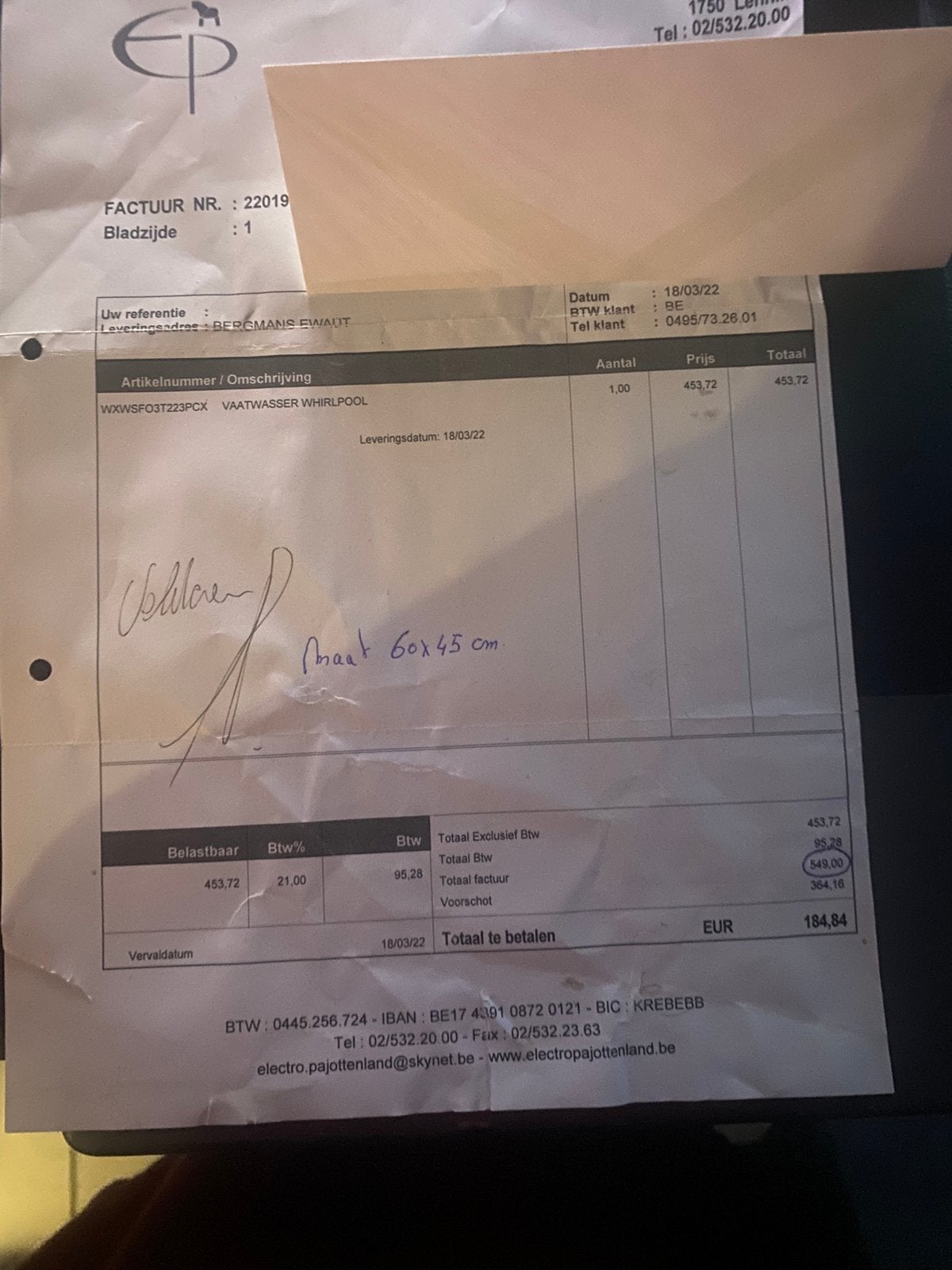 Vaatwasmachine klein model, Elektronische apparatuur, Ophalen, Zo goed als nieuw