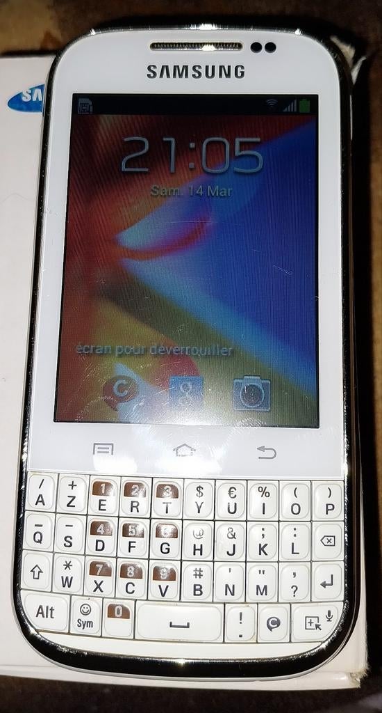 Samsung galaxy chat, Enlèvement ou Envoi, Utilisé, Blanc, Écran tactile