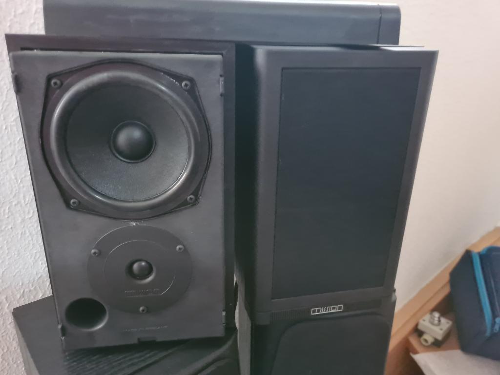 ensemble de deux haut-parleurs d'étagère Mission 760, Autres marques, Enlèvement ou Envoi, 60 à 120 watts, Comme neuf
