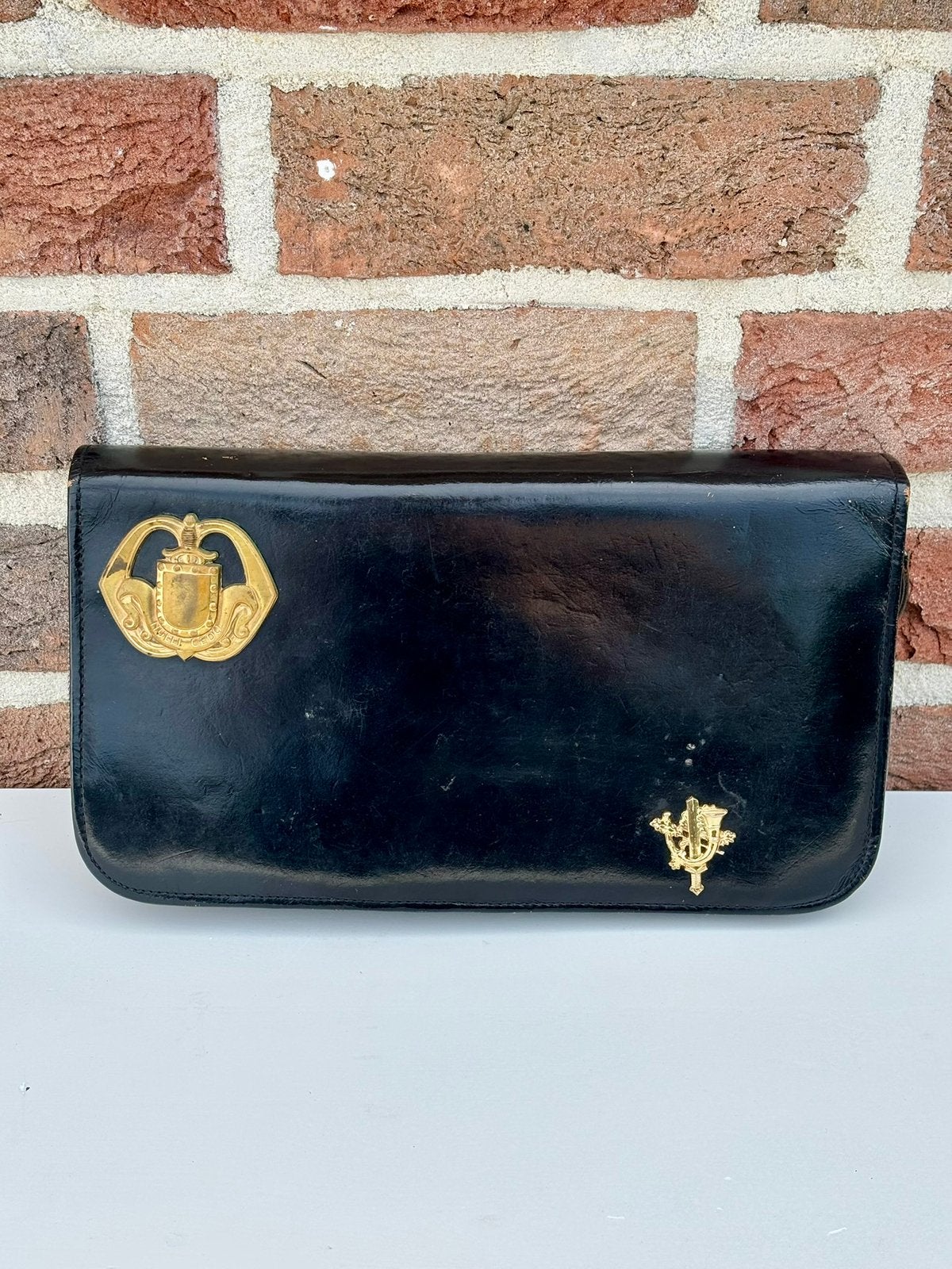 Vintage leren militaire toilettas / officiers grooming kit, Collections, Enlèvement ou Envoi, Vêtements ou Chaussures