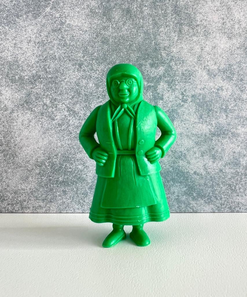 Figurine Madame Vlek verte - Tintin Esso 1973, Collections, Statue ou Figurine, Tintin, Enlèvement ou Envoi, Aucun