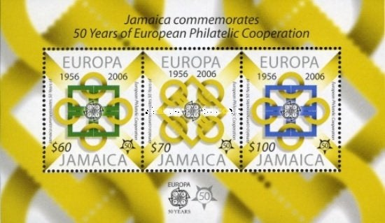 Blok  Jamaica  Europa 1956-2006 Jaar 2006 Postfris, Ophalen of Verzenden, Postfris, Midden-Amerika