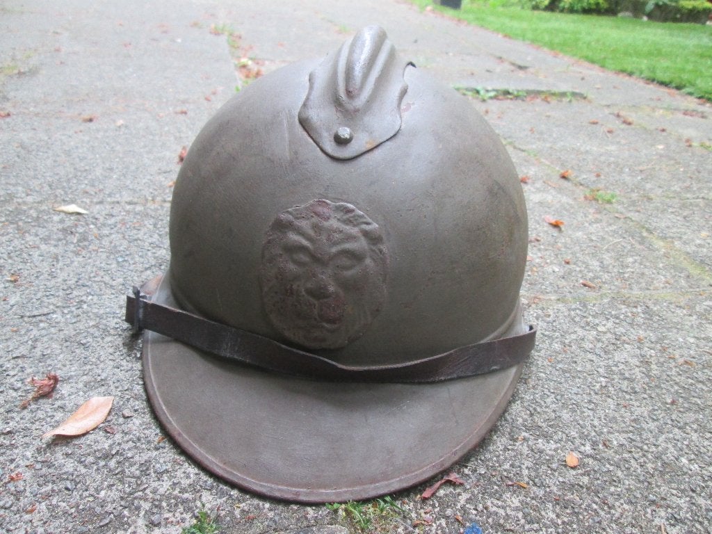 ABBL Belgische helm M15 met binnenwerk en riem TOP staat., Ophalen of Verzenden