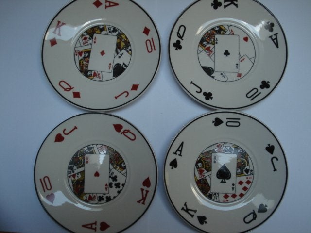 Cosy & Trendy Porcelain sous-tasse cartes à jouer LOT de 10, Neuf, Assiettes(s), Autres styles, Porcelaine