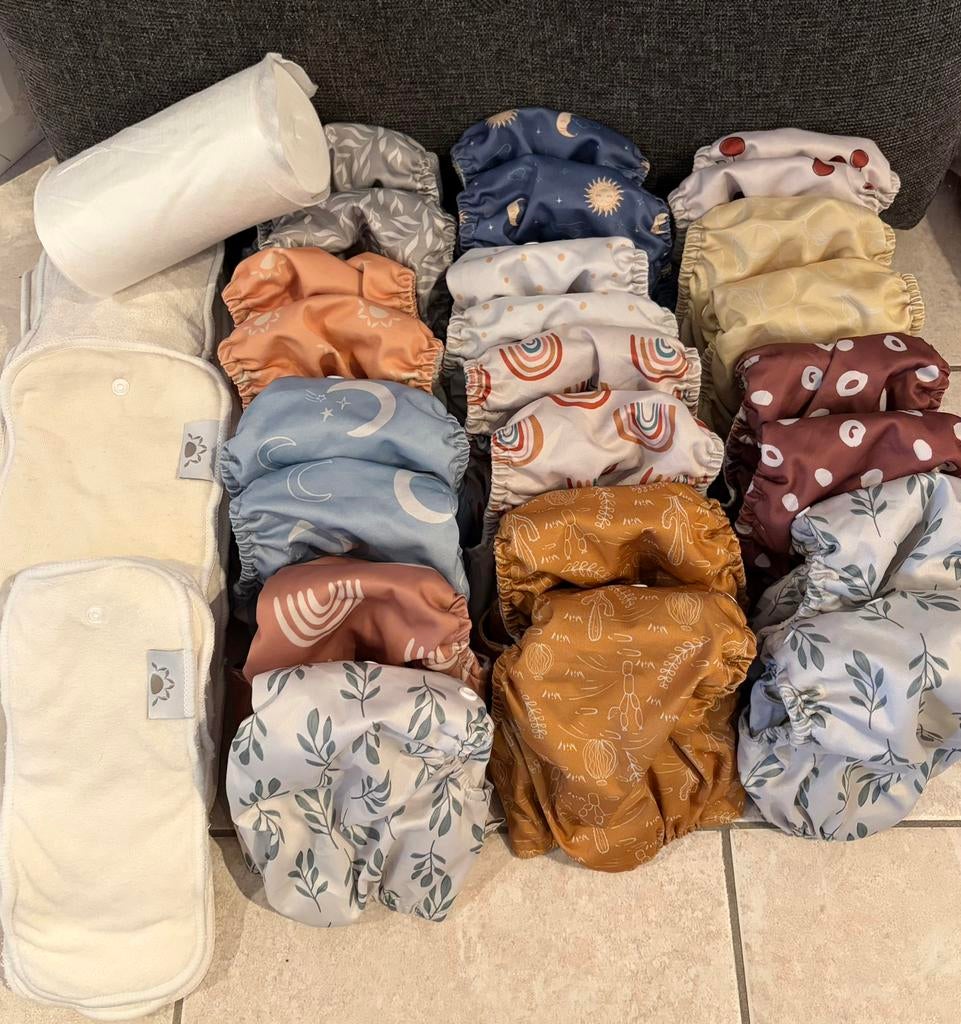 Full-time HappyNaps herbruikbare luiers set, Kinderen en Baby's, Ophalen of Verzenden, Zo goed als nieuw, Jongetje of Meisje