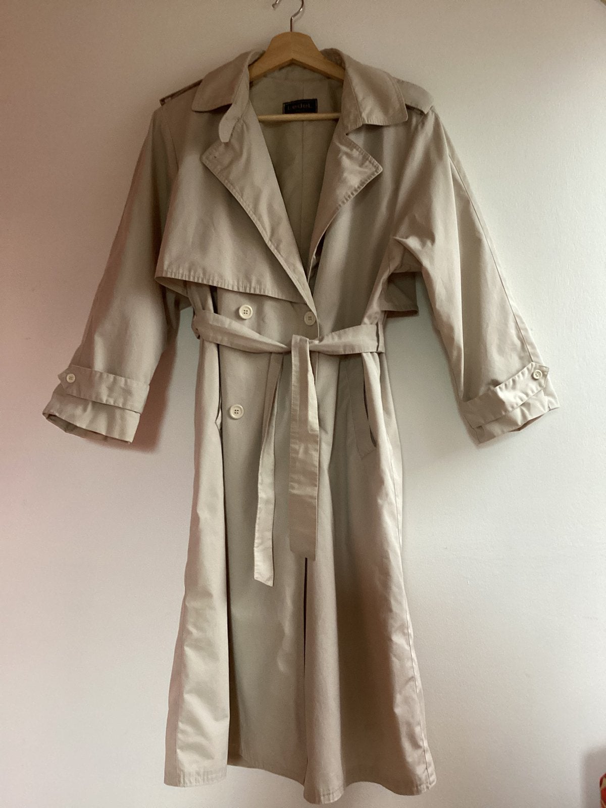 Lange jas Ledel 40, Enlèvement ou Envoi, Porté, Taille 38/40 (M), Beige