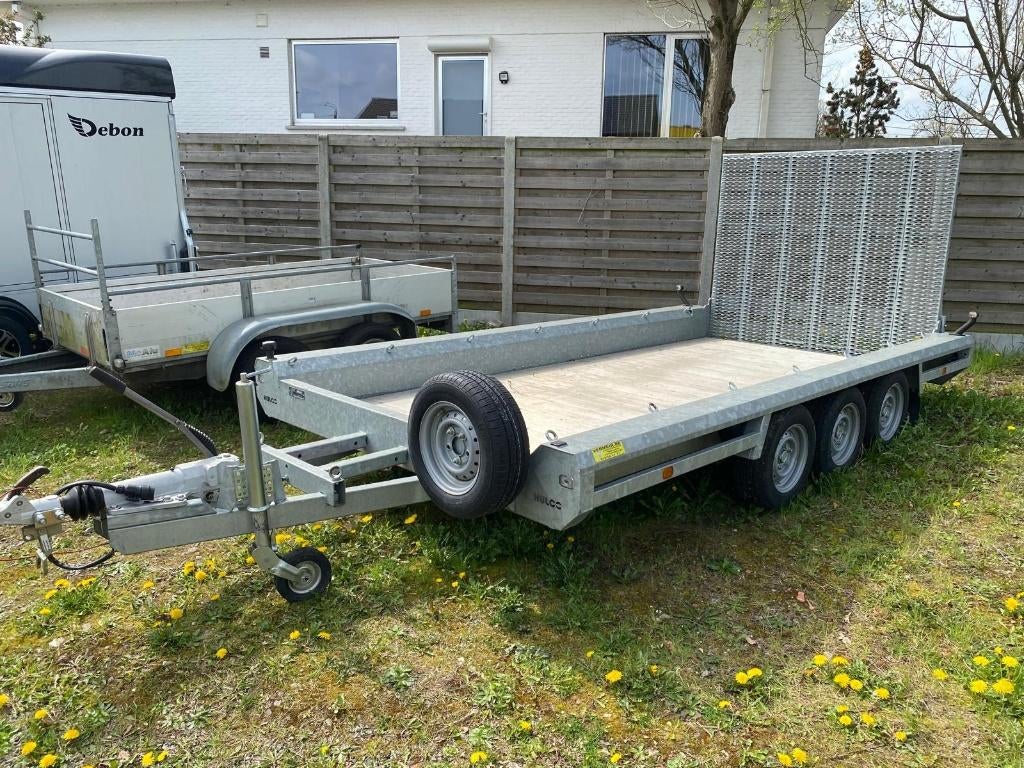 Machinetransporter Hulco Terrax 3 asser als nieuw, Auto diversen, Aanhangers en Bagagewagens, Ophalen, Zo goed als nieuw