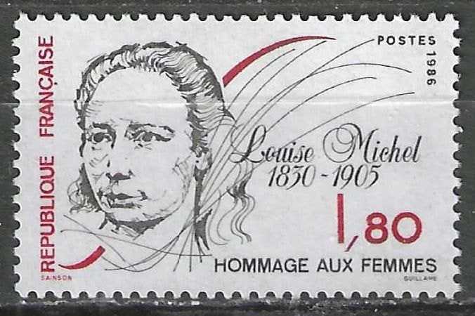 Frankrijk 1986 - Yvert 2408 - Louise Michel (ST), Verzenden, Gestempeld