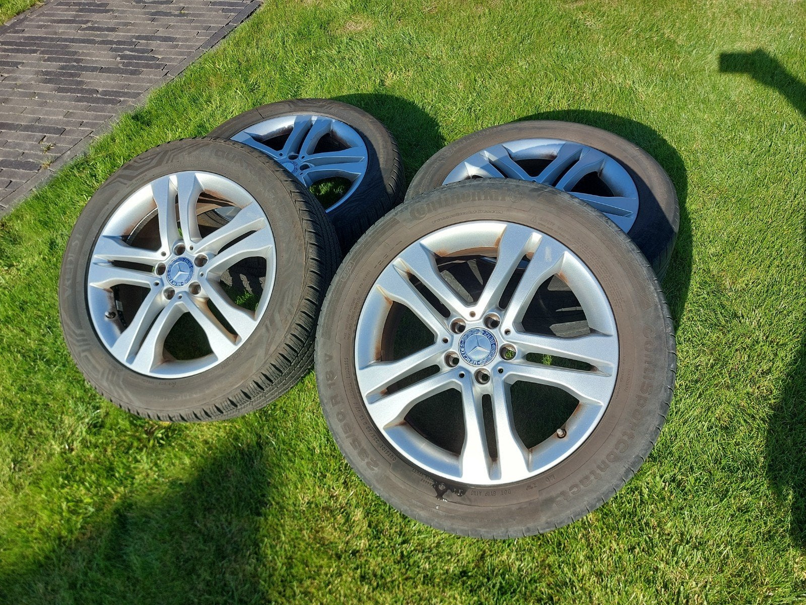 Mercedes velgen + banden GLA / A-klasse, Auto-onderdelen, Ophalen, 18 inch, Gebruikt, Banden en Velgen