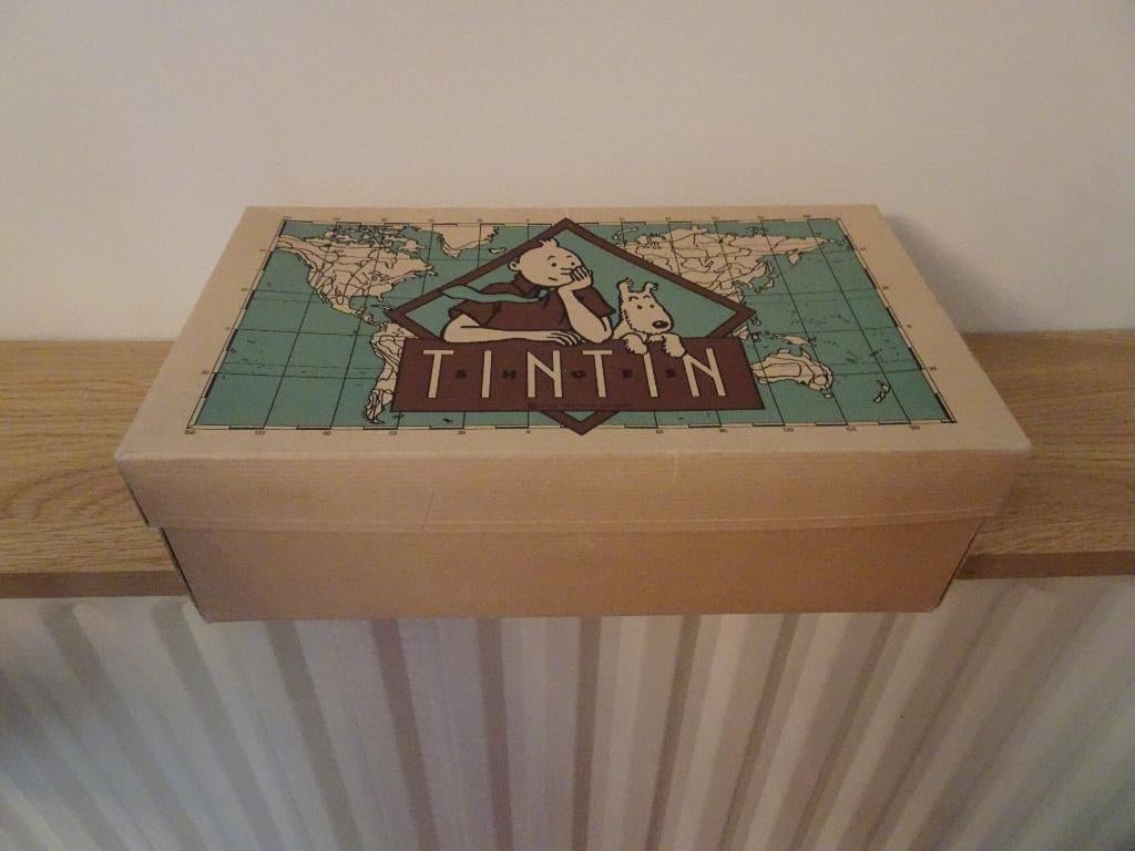 Tintin schoenendoos (leeg), Ophalen of Verzenden, Kuifje, Gebruikt, Plaatje, Poster of Sticker