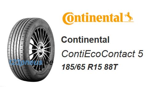 2 pneus été continental neuf (pas utilisés), Ophalen, 15 inch, Nieuw, 185 mm