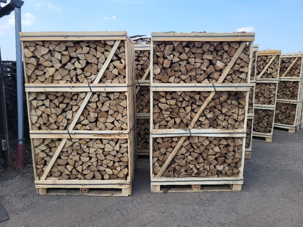 droog brandhout beuk in kisten, 3 à 6 m³, Enlèvement, Hêtre, Bûches