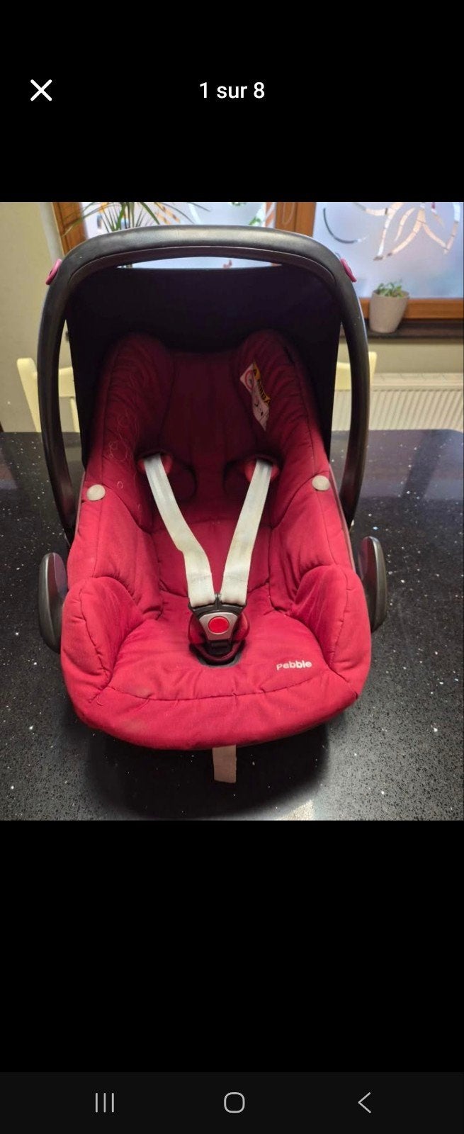 Maxi-Cosi Pebble Bordeaux rood autostoel/Cosy, Ophalen, Maxi-Cosi, Autogordel