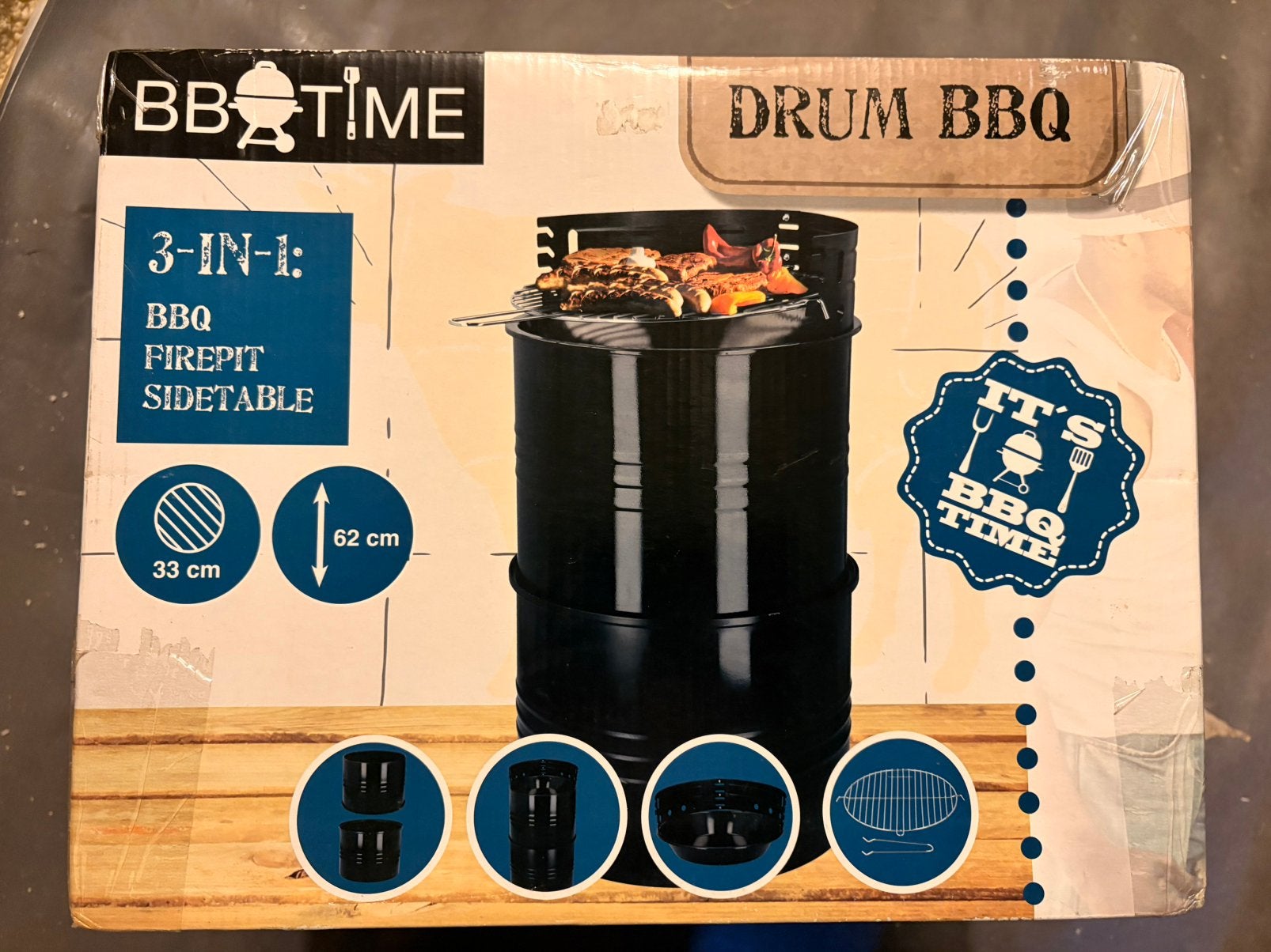 3 in 1 barbecue, Tuin en Terras, Houtskoolbarbecues, Ophalen, Nieuw