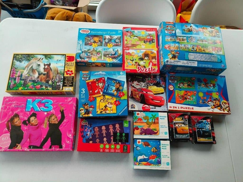 puzzels 5€ het stuk, Ophalen of Verzenden, 10 tot 50 stukjes, Gebruikt, 4 tot 6 jaar