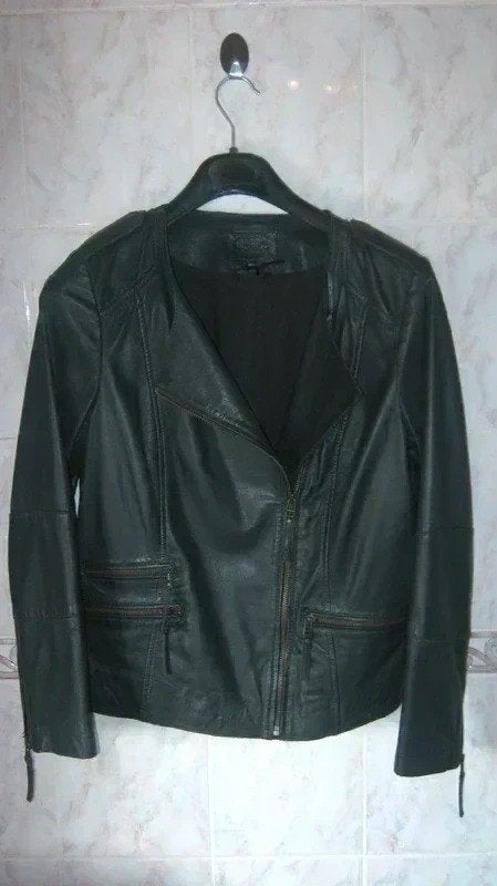 Veste cuir dame - taille 44 - Caroll, Vêtements | Femmes, Taille 42/44 (L), Gris, Enlèvement ou Envoi, Comme neuf