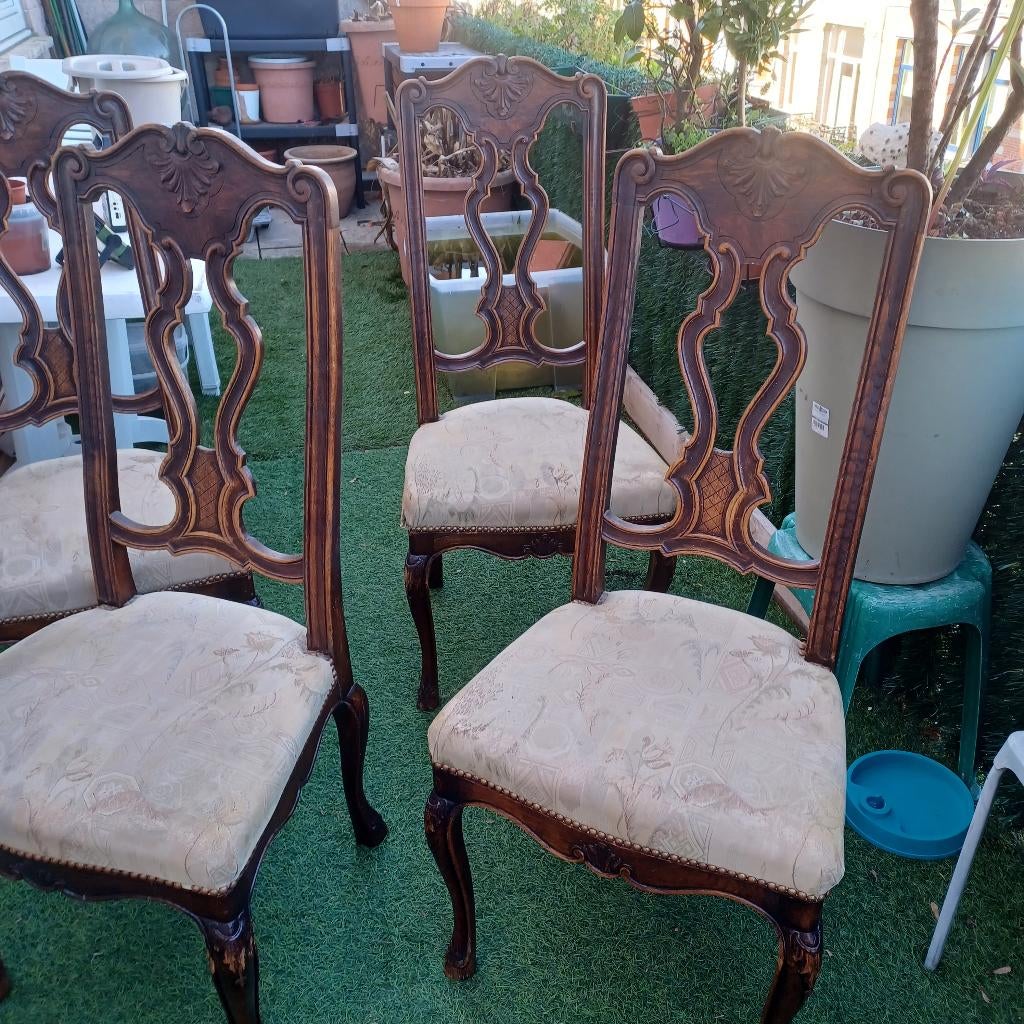4 chaises chêne, Antiquités & Art, Enlèvement