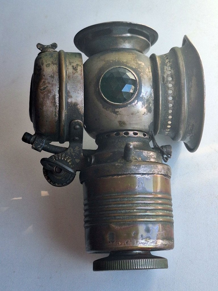 Très ancienne lampe de vélo, lampe à carbure allemande, Antiek en Kunst, Antiek | Verlichting, Ophalen of Verzenden