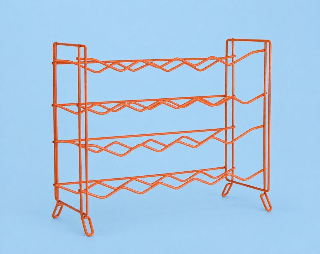 vintage oranje flessenrek van Tomado, Ophalen of Verzenden