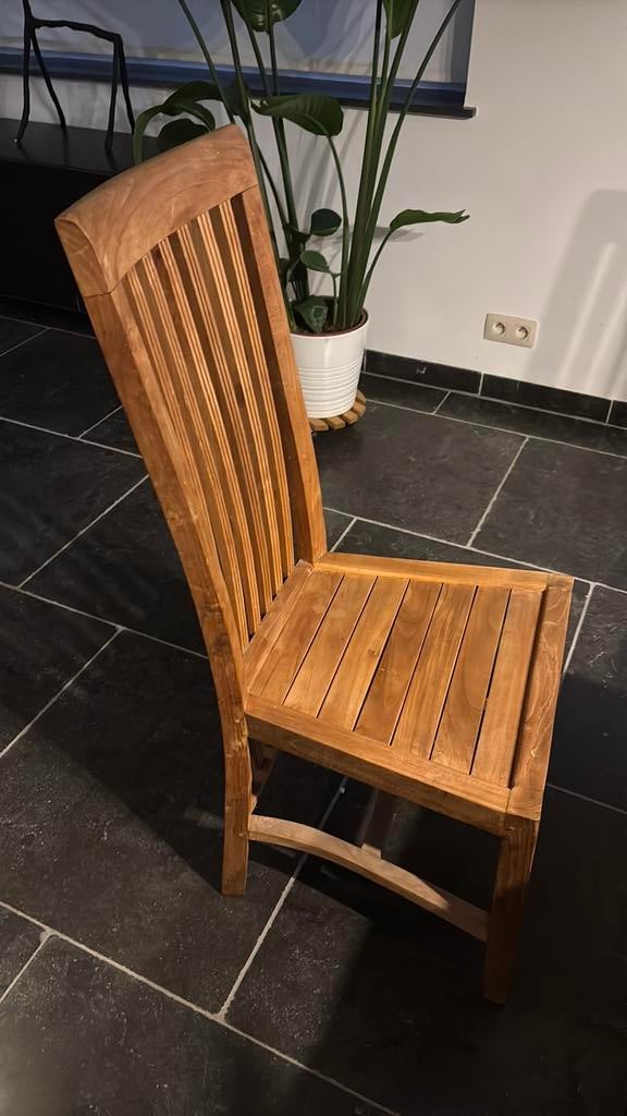 Set van 4 teak houten stoelen – tijdloos en stijlvol, Enlèvement, Comme neuf