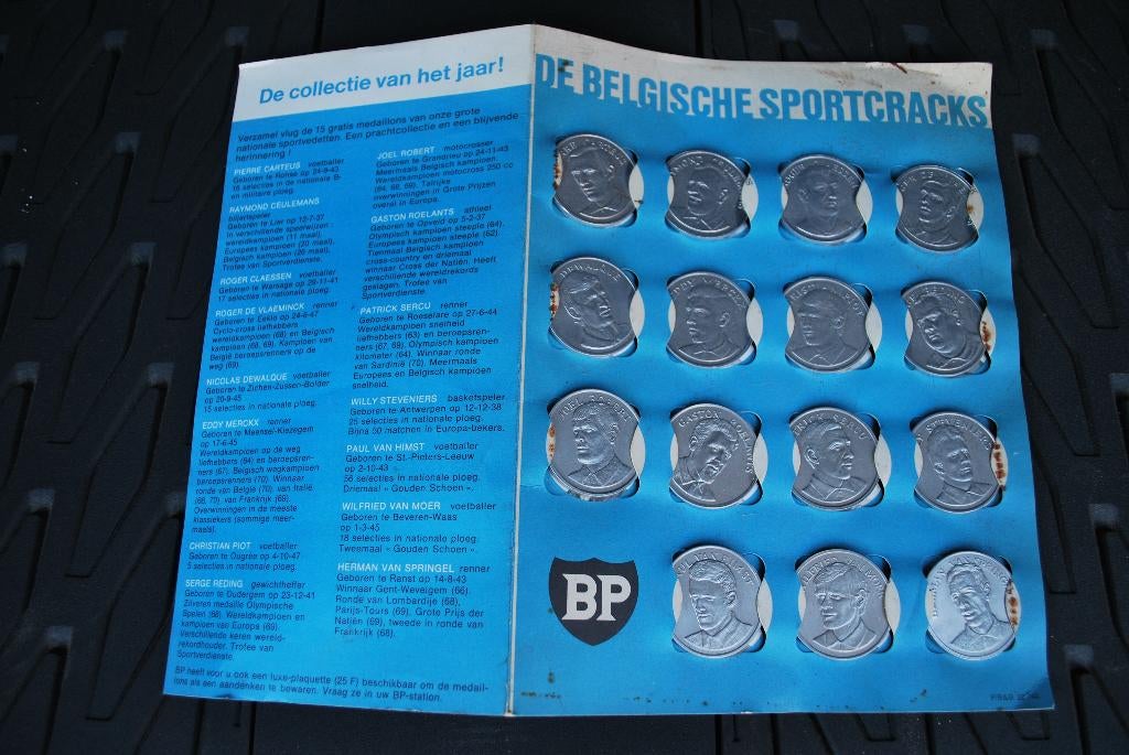 munt collectie De Belgische sportcracks 1970, Ophalen