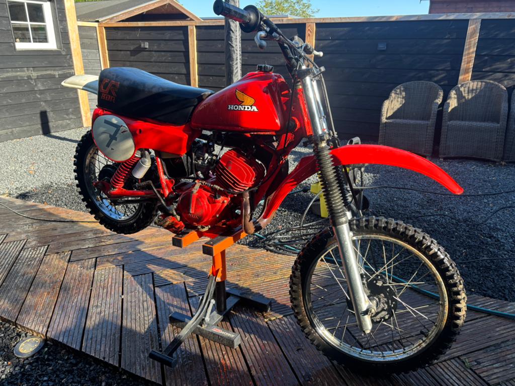 HONDA CR80  80cc twinshock oldtimer minicrosser 1980, Fietsen en Brommers, Ophalen, Zo goed als nieuw