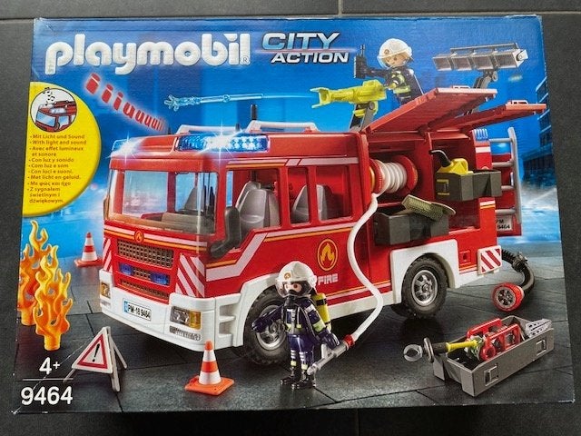 Playmobil city action- 9464-brandweerwagen, Ophalen of Verzenden, Zo goed als nieuw, Complete set