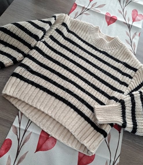 H&M gestreepte cropped trui xs, Kleding | Dames, Ophalen of Verzenden, Zo goed als nieuw, Maat 34 (XS) of kleiner, Meerkleurig