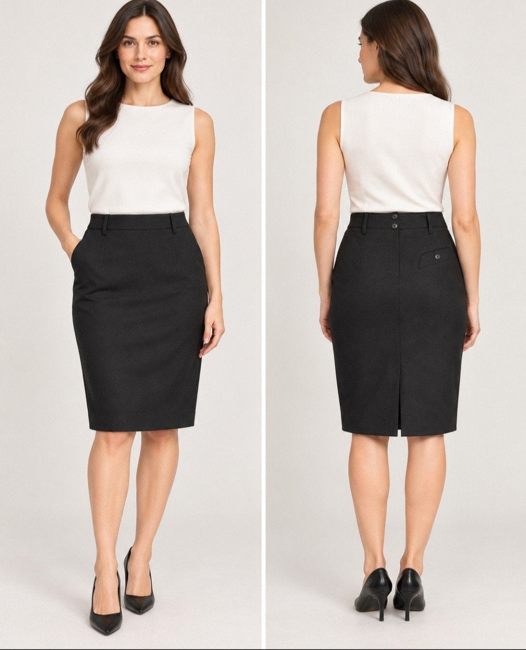 Jupe crayon KL by Karl Lagerfeld Taille S - Pure Virgin Wool, Karl Lagerfeld, Enlèvement ou Envoi, Taille 36 (S), Comme neuf