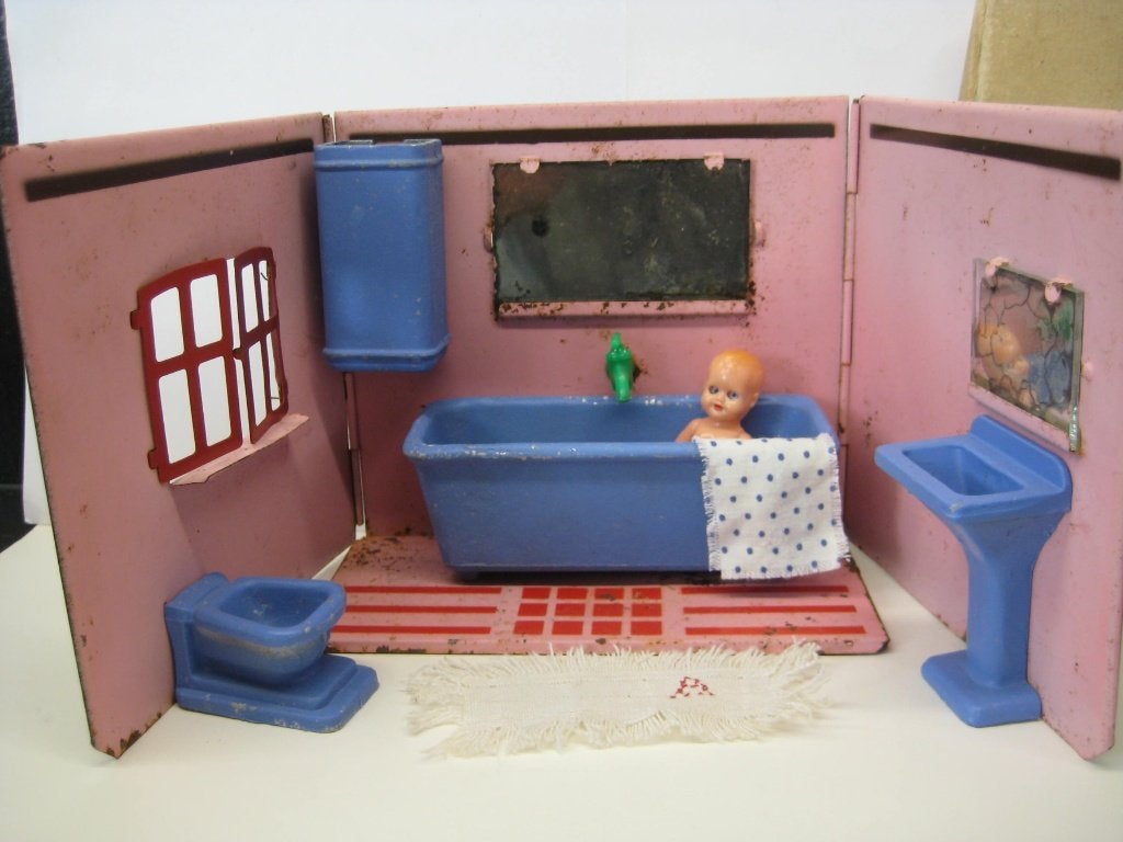 SALLE DE BAIN EN ÉTAIN, Antiquités & Art, Enlèvement ou Envoi