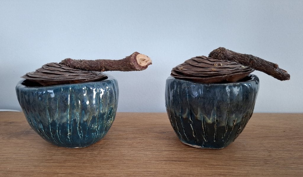 keramiek potjes handmade 2 voor 15 euro, Ophalen of Verzenden