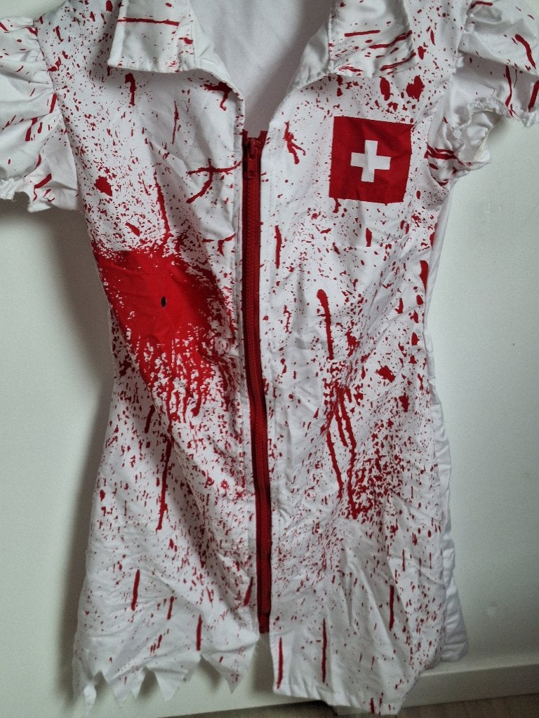 Verkleedpakje verpleegkundige, Vêtements | Femmes, Costumes de carnaval & Vêtements de fête, Enlèvement, Comme neuf, Taille 36 (S)
