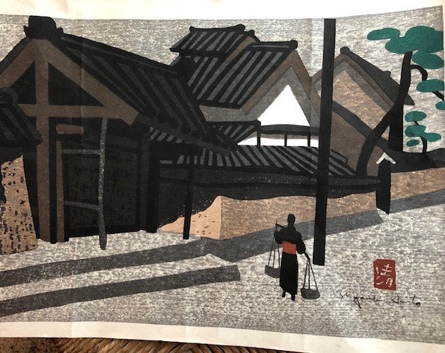 Estampe Japonaise de Kiyoshi Saito, Enlèvement ou Envoi, Peinture et dessin, Kiyoshi Saito