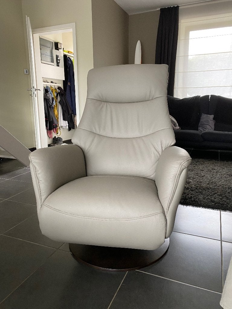 Fauteuil relax électrique en cuir, Enlèvement, Comme neuf, Cuir