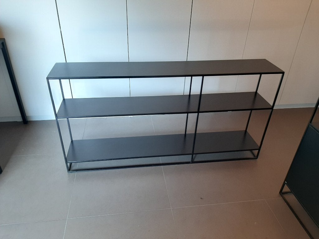 Etagère basse acier noir (Laredoute) 90€, Maison & Meubles, Enlèvement, Utilisé