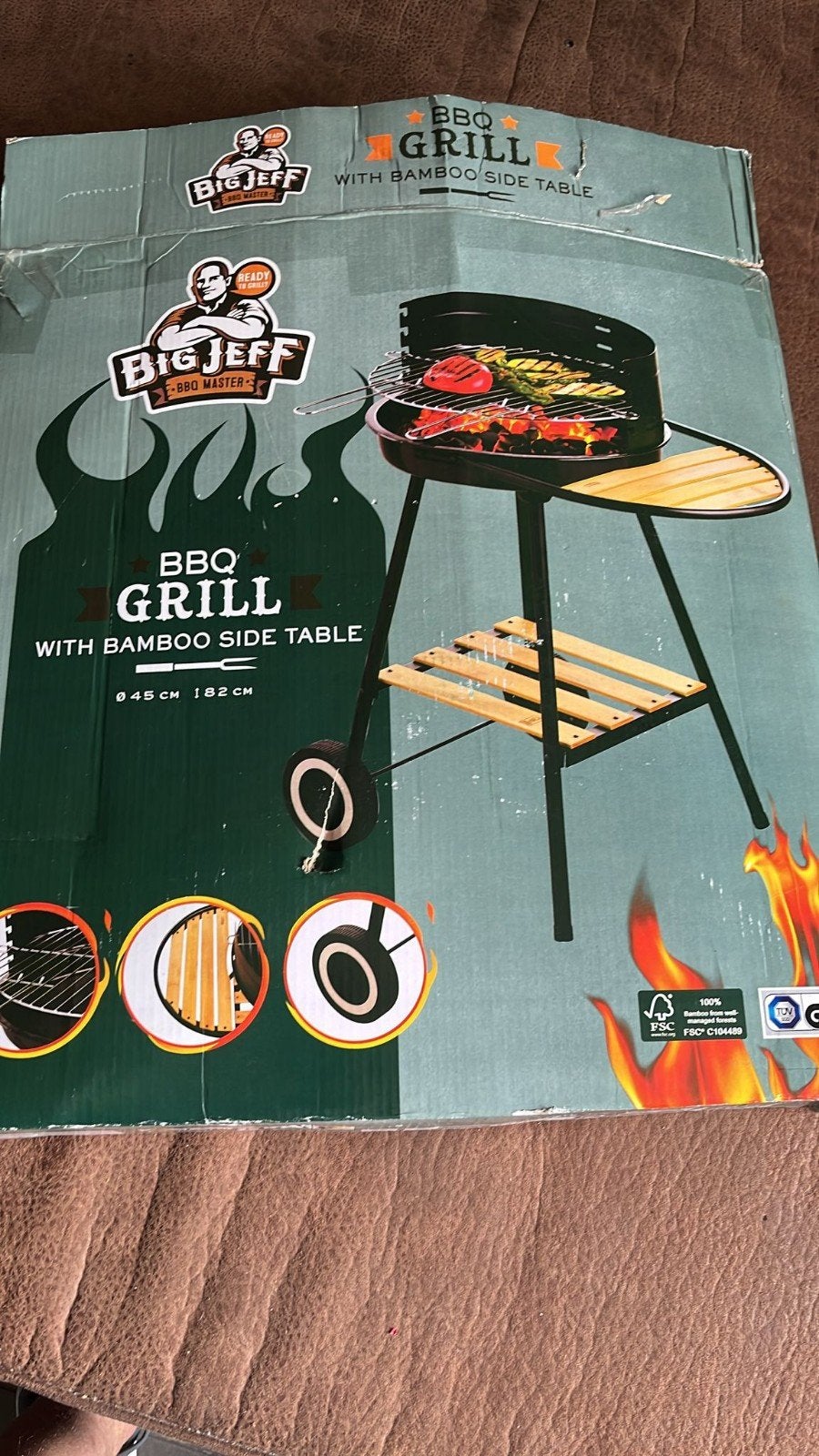 Nieuwe BBQ in doos, Tuin en Terras, Houtskoolbarbecues, Ophalen, Nieuw, Big Jef BBQ master, Met accessoires