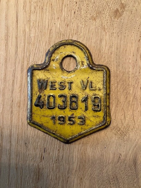 Fietsplaat / Plaque de velo West VL 1953, Envoi