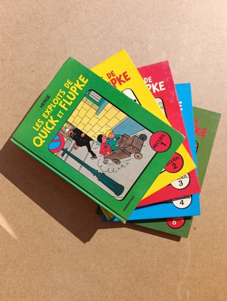 5 BD Quick & Flupke, Plusieurs BD, Enlèvement ou Envoi, Utilisé, Herge