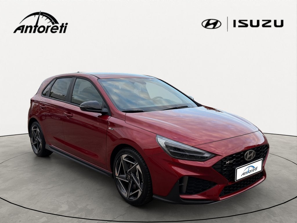 Hyundai i30 1.5 T-GDi MHEV Sky N-Line Sensation DCT, Auto's, Stof, 1498 cc, 4 cilinders, Hybride Elektrisch/Benzine