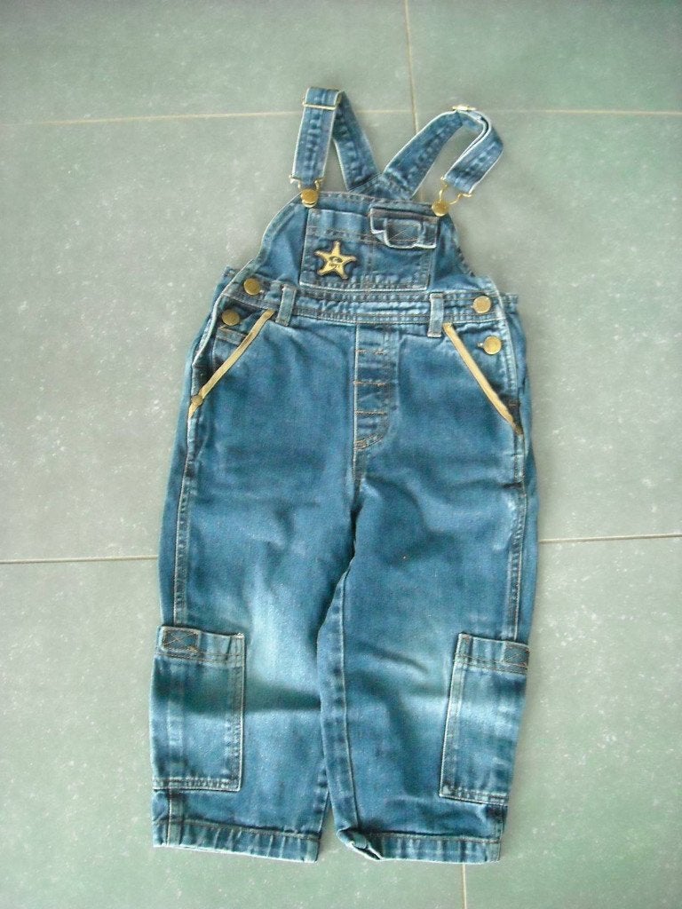 Jeans salopette - 4€ - Maat 92, Kinderen en Baby's, Ophalen, Gebruikt, Jongen of Meisje, Broek