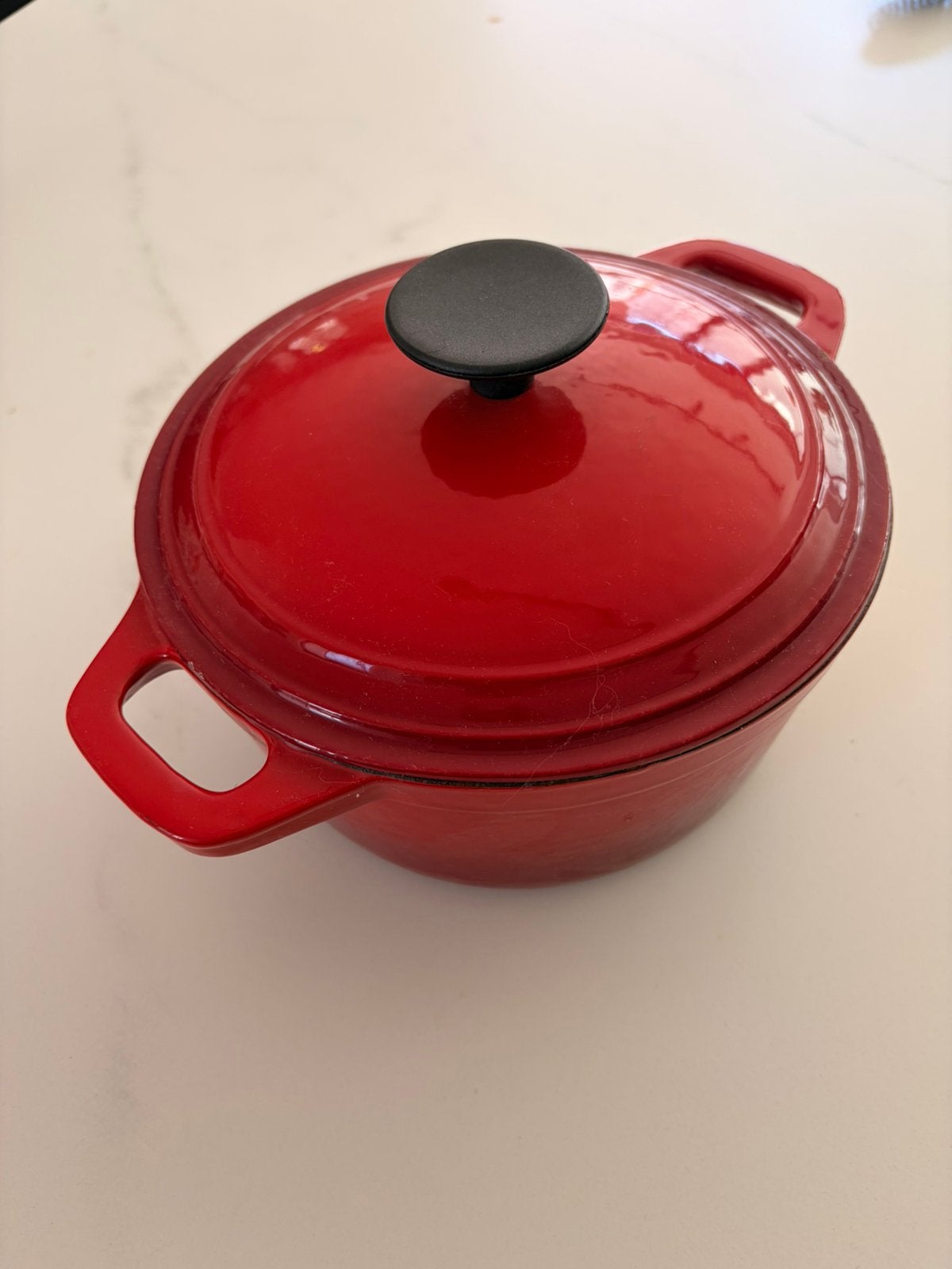 Kookpot rood, Huis en Inrichting, Ophalen of Verzenden, Zo goed als nieuw