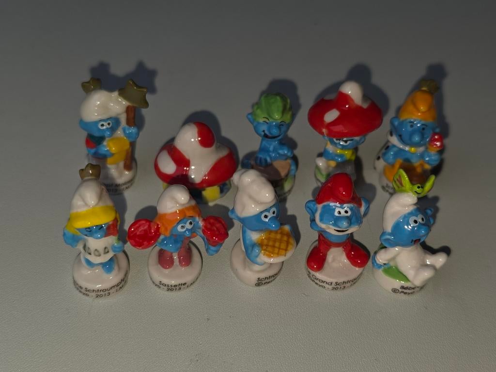 10 fèves schtroumpf série complète, Envoi, Neuf, Différents Schtroumpfs, Poupée, Figurine ou Peluche