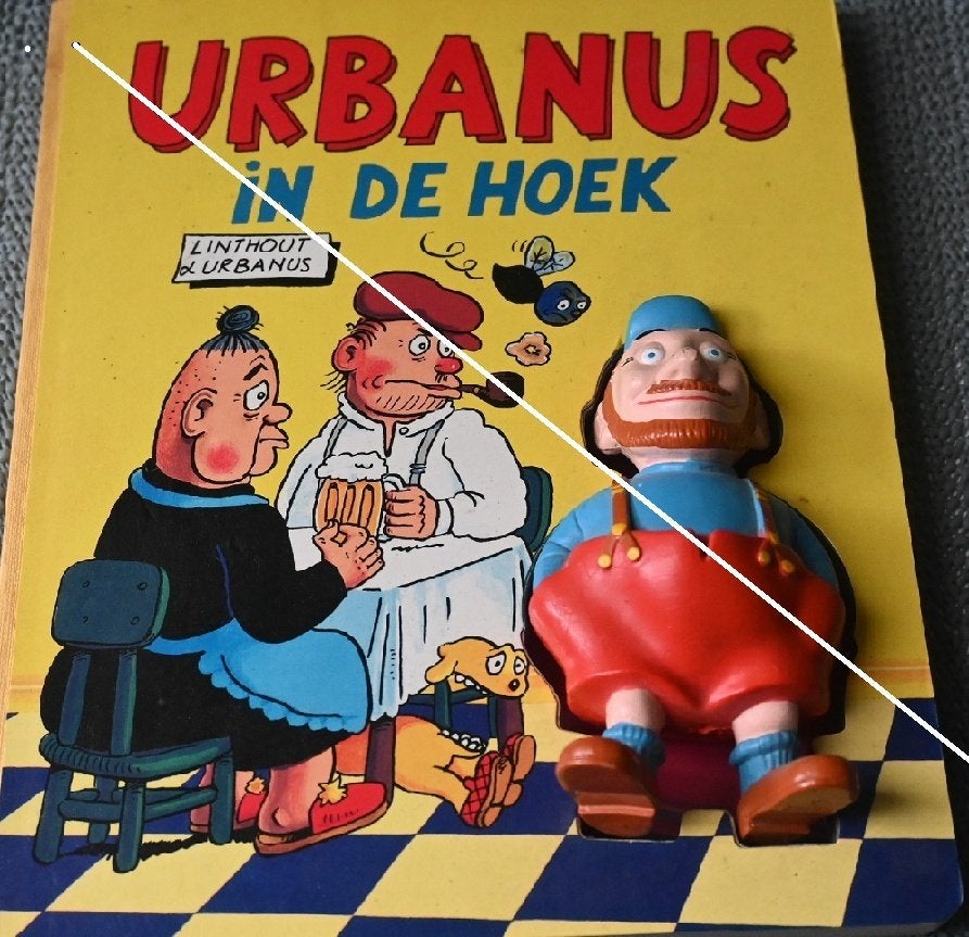 Urbanus in de hoek . Verhalenboek met Urbanus - figuur, Verzenden, Gebruikt, Tv, Beeldje, Replica of Model