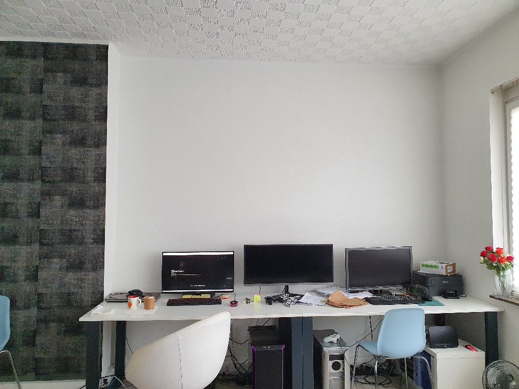 Bureau(x) / plateau ikea TROTTEN, avec pieds, Maison & Meubles, Enlèvement, IKEA, Métal