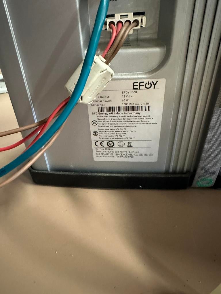 Efoy, Ophalen, Gebruikt