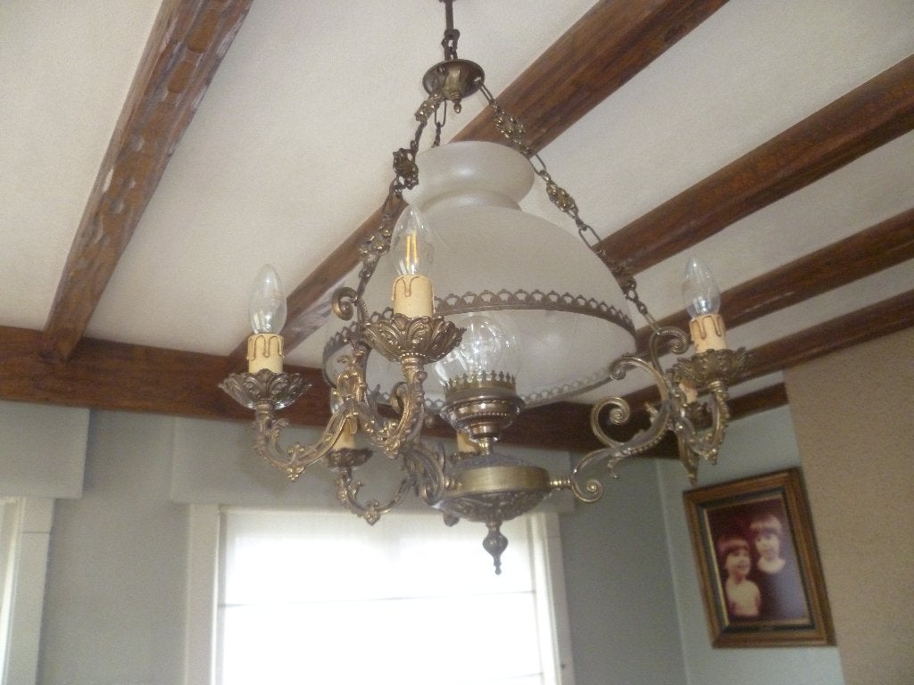 MOOIE LAMPE BELGE LUSTER, Antiek en Kunst, Ophalen