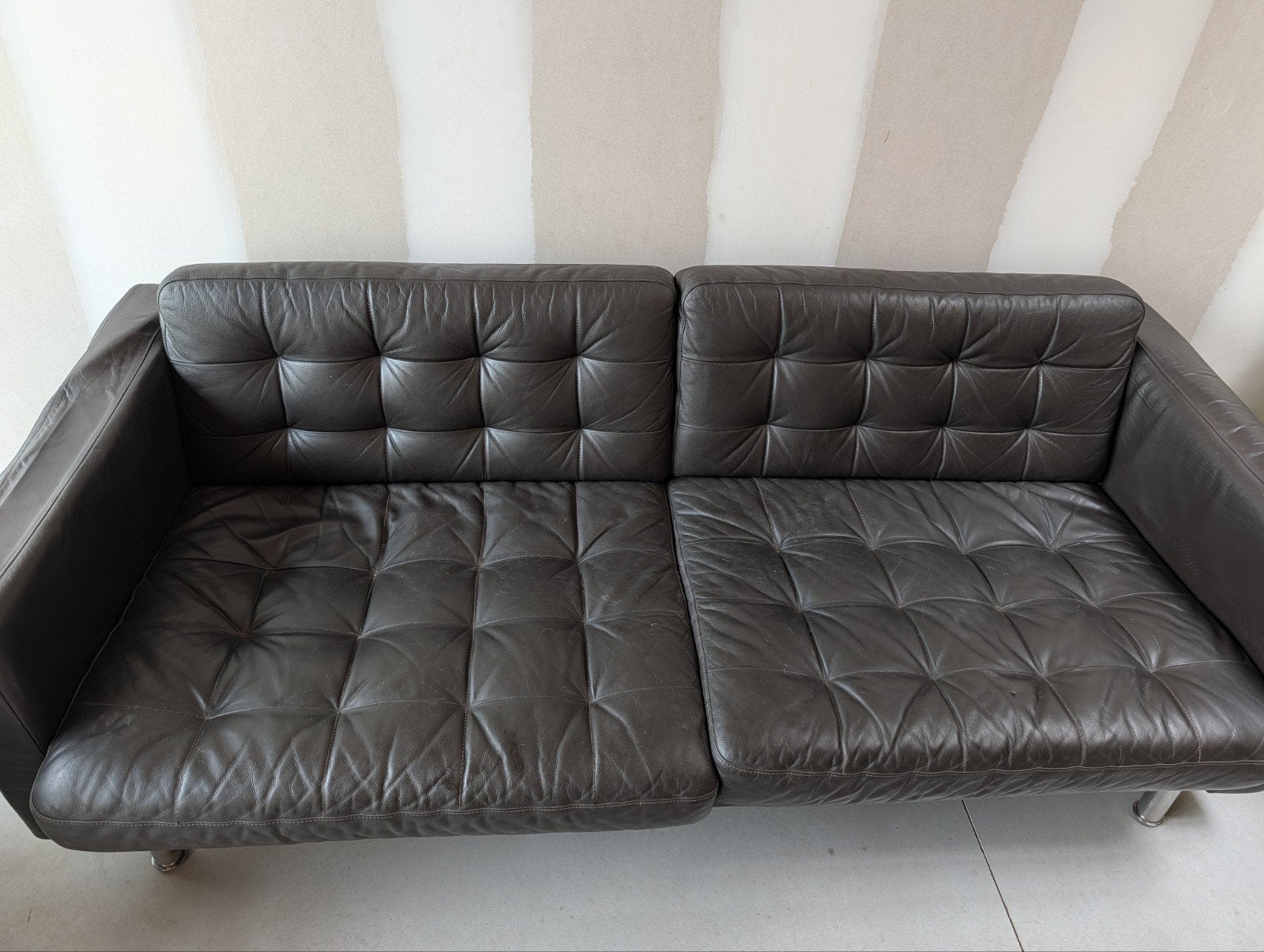Gratis: IKEA Landskrona zetel, leer (buurt uz gent), Ophalen, Leer