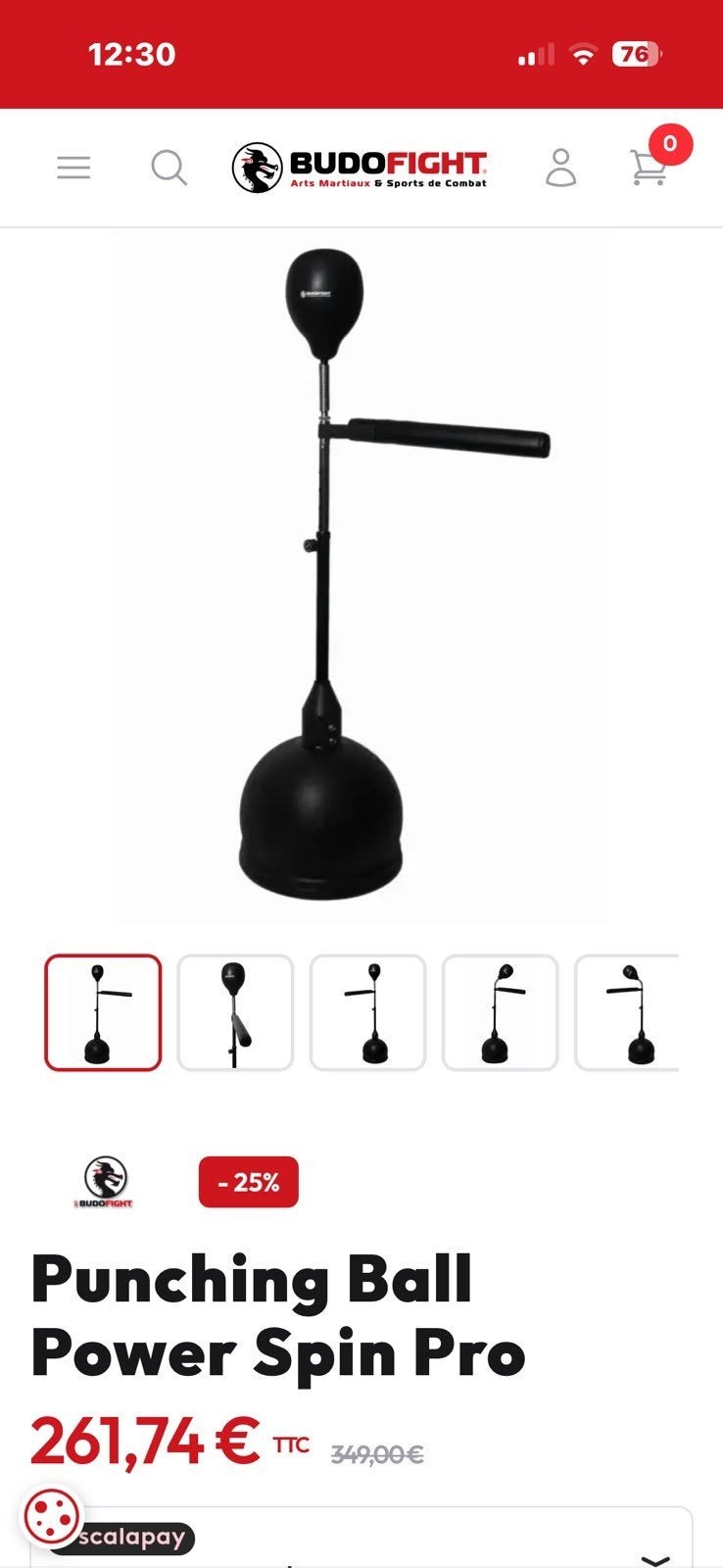 punching balle avec barre rotative, Enlèvement, Comme neuf, Punching-ball